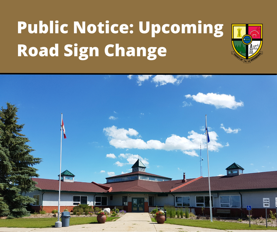 Public Notice - Road Sign Change