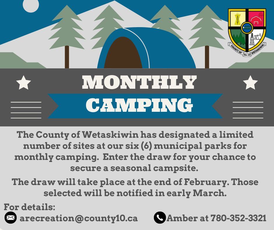 2026 Monthly camping 