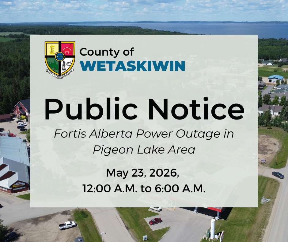 Public Notice - Power Outage Pigeon Lake