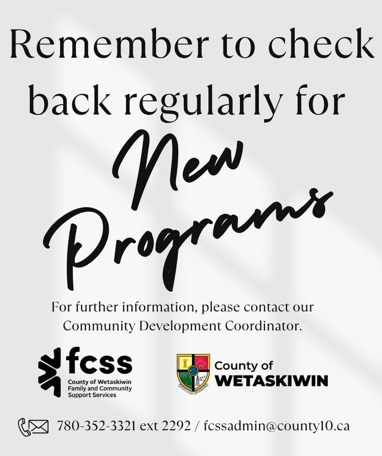 New Program Reminder