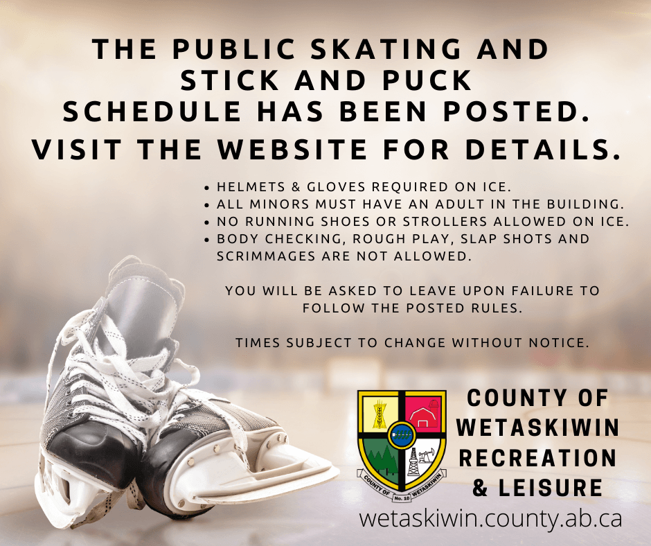 WINFIELD ARENA PUBLIC SKATING SCHEDULE