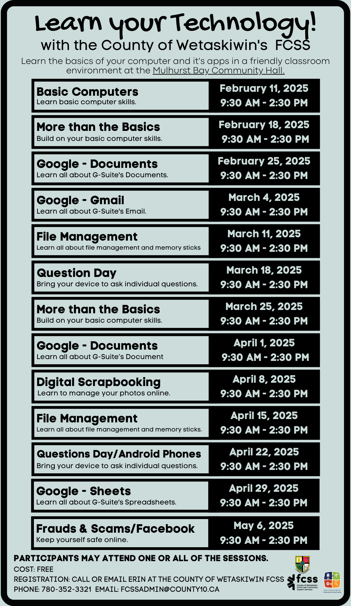 Learn your Technology -  Mulhurst Spring 2024