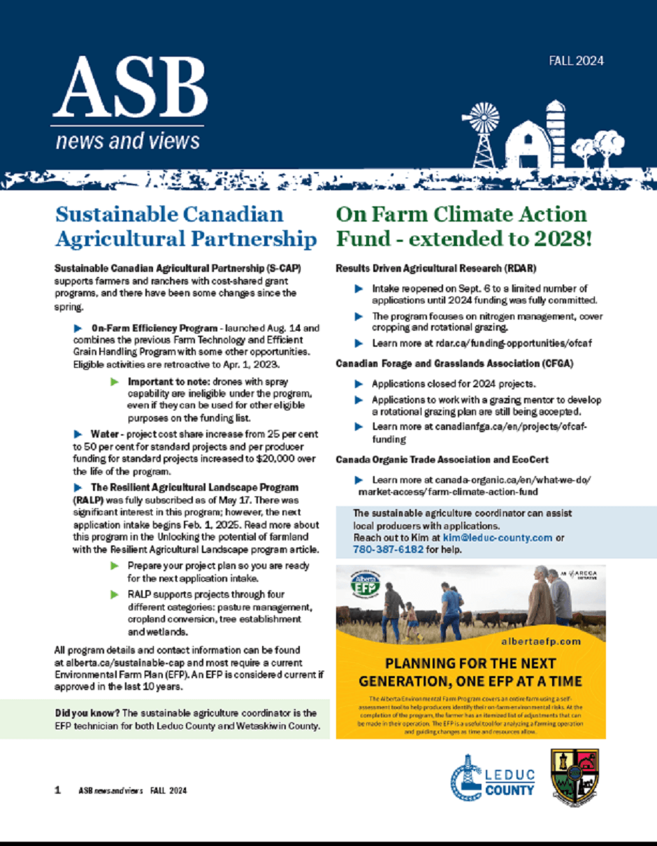 Agriculture Newsletter Fall 2024