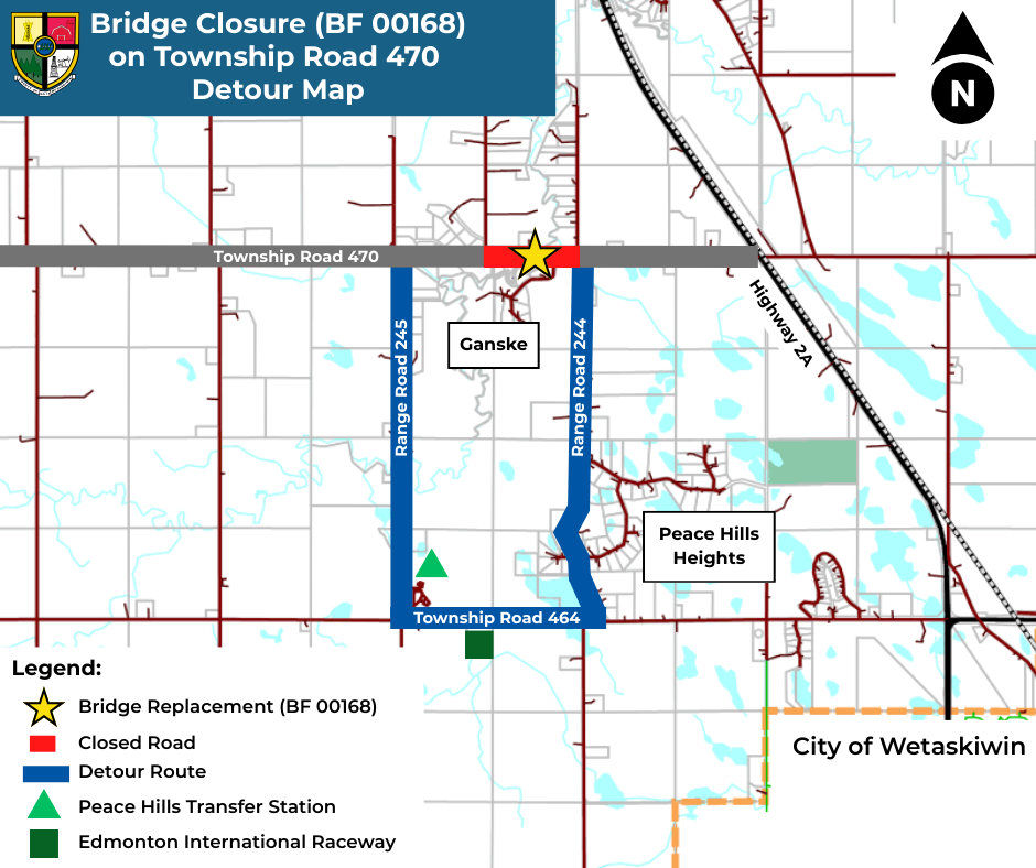 Bridge Closure - Detour Map