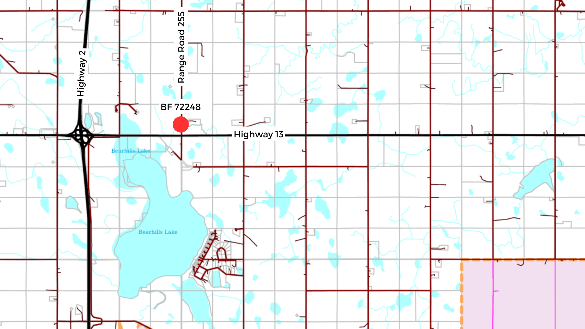 Bridge Closure 72248 map
