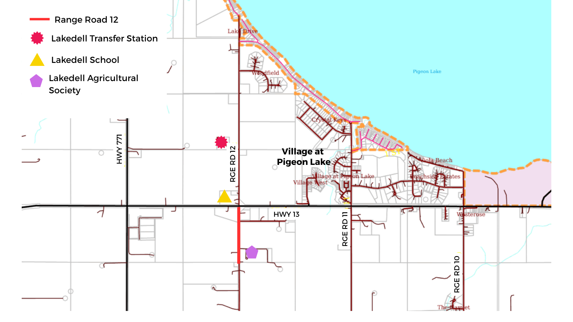 Range Road 12 Construction Map